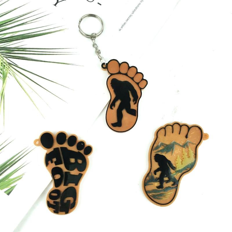 Foot Silicone Resin Mold,Foot  Epoxy Resin Casting Mold for DIY Crafts Car Pendant Jewelry Making Keychain Silicone Mold