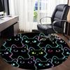 1pc Cat Pattern Office Round Area Rug, Under Office Chairs Bedroom Living Room Home Decor, Room Deco