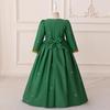 Dark Green Long Sleeve Princess Dress - Middle Eastern Muslim Holiday Attire
