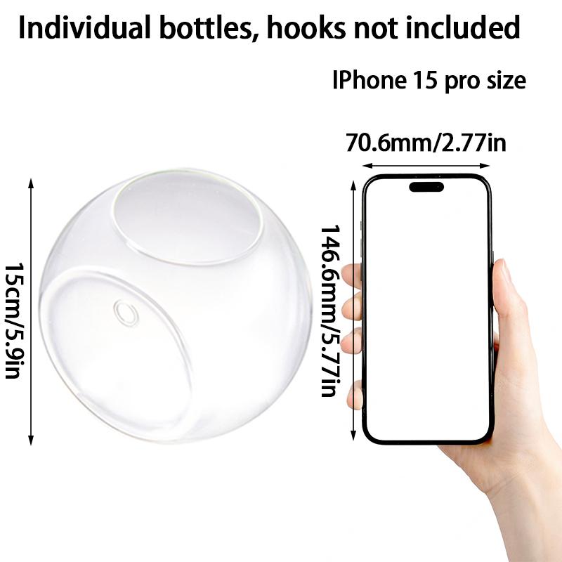 

Офисная гидропоника Настенное украшение Ваза Настенная стеклянная полукруглая 15CM