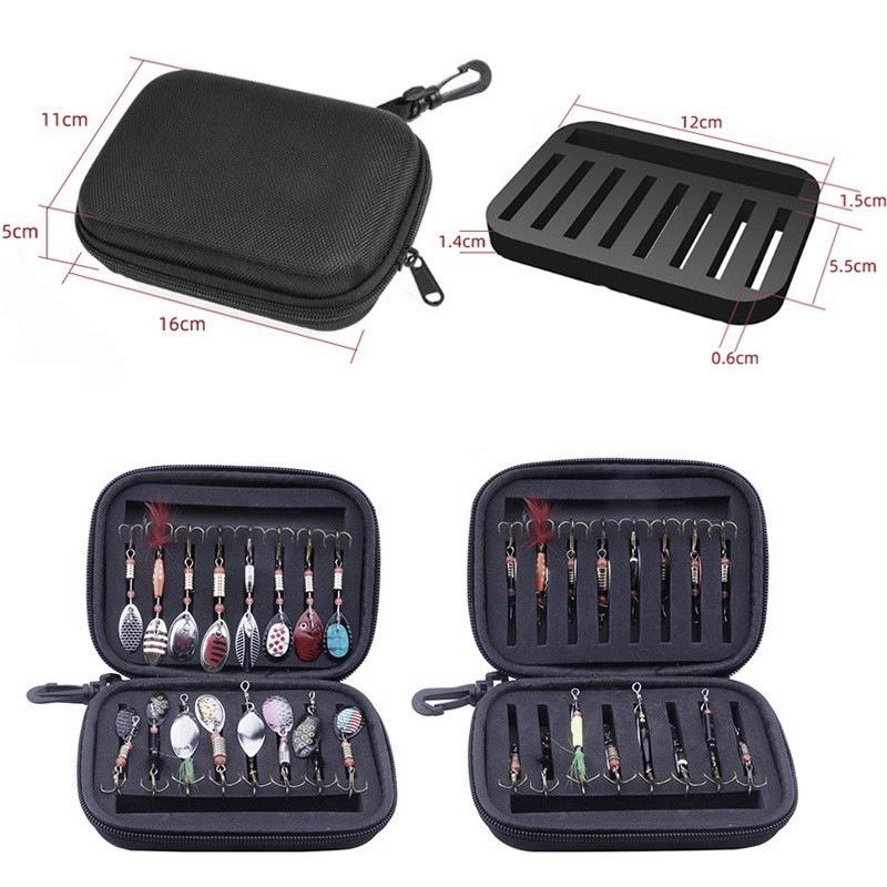 Geantă cu paiete EVA Luya pentru echipament de pescuit cu depozitare pentru cârlige triple pentru cârlige de momeală și muște