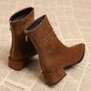 Autumn Winter Women Sock Ankle Boots Square Heel Shoes Ladies Elegant Keep Warm Short Booties Women Zapatos De Mujer