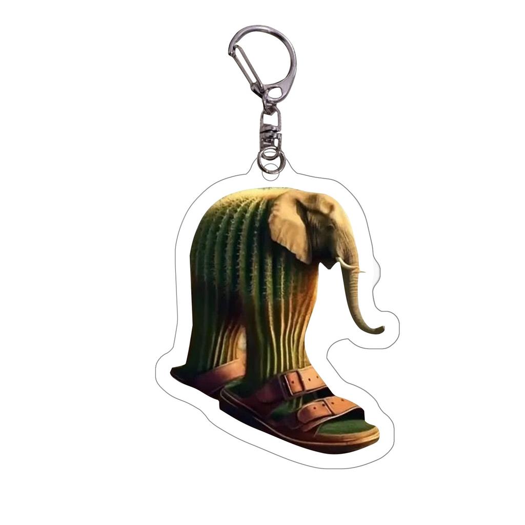 Foreign Version Of Shan Fun Acrylic Keychain, Trendy Acrylic Decoration, Interesting Image