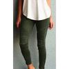 Womens Casual Slim High Elastic Pencil Long Pants Leggings In Vibrant Blue Green And Classic Black