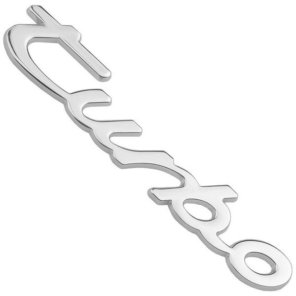 Car Styling 3D Metal Turbo Sticker for Cayenne Macan Panamera 997 996 718 911 Cayman Emblem Rear Decal Auto Accessories