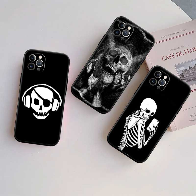 NH31 Horror Skeleton Skull New High-End Shell Phone Case for Redmi Note 13 14 Pro+ Plus A3 A3X 13X 13C 13R 14S 14C 14R