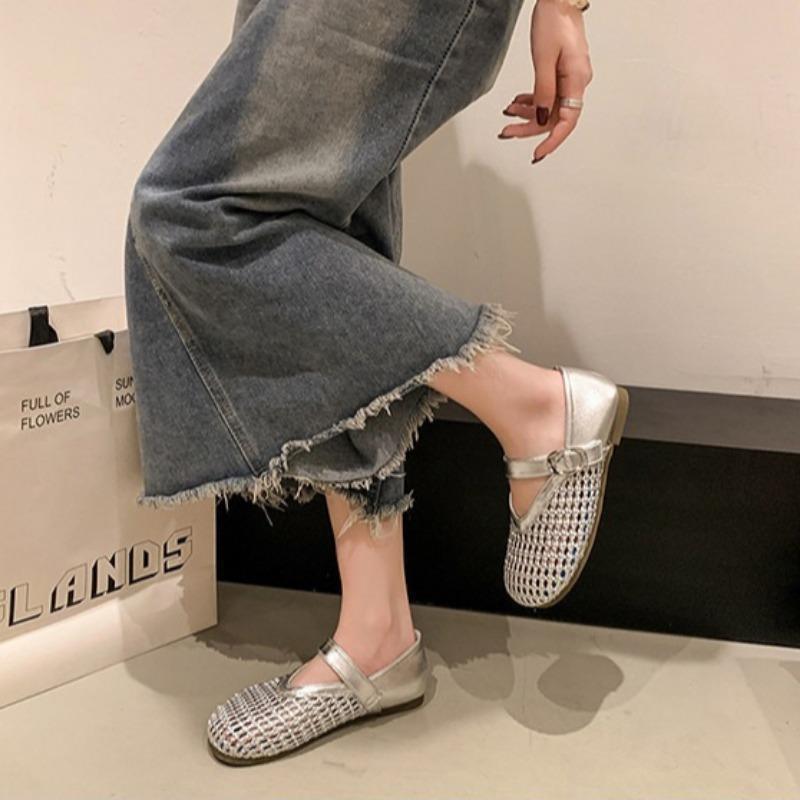 Girls Hollow Princess Leather Shoes Soft Sole Summer Fashion Sandals for Middle Big Kids