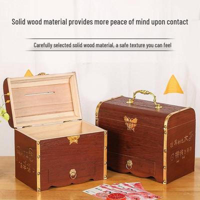 Creative Wooden Piggy Bank: Large Capacity Coin Storage Box