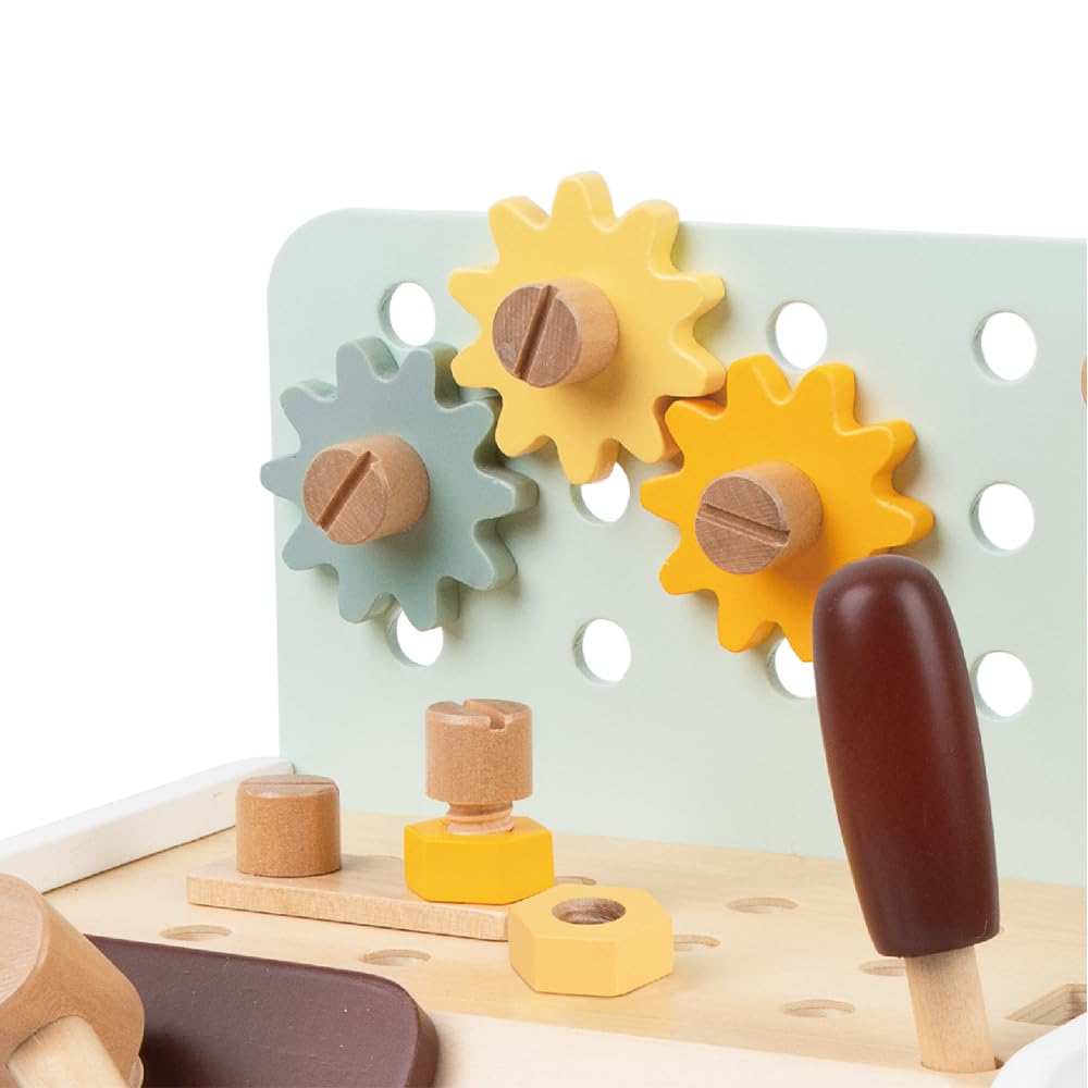 Carpenter Pretend Tool Set Carpenter Toy Workbench Tool Bench Workbench Hammer Toy Montessori 3 Years Old Classic World Mini Workbench (CL50568)