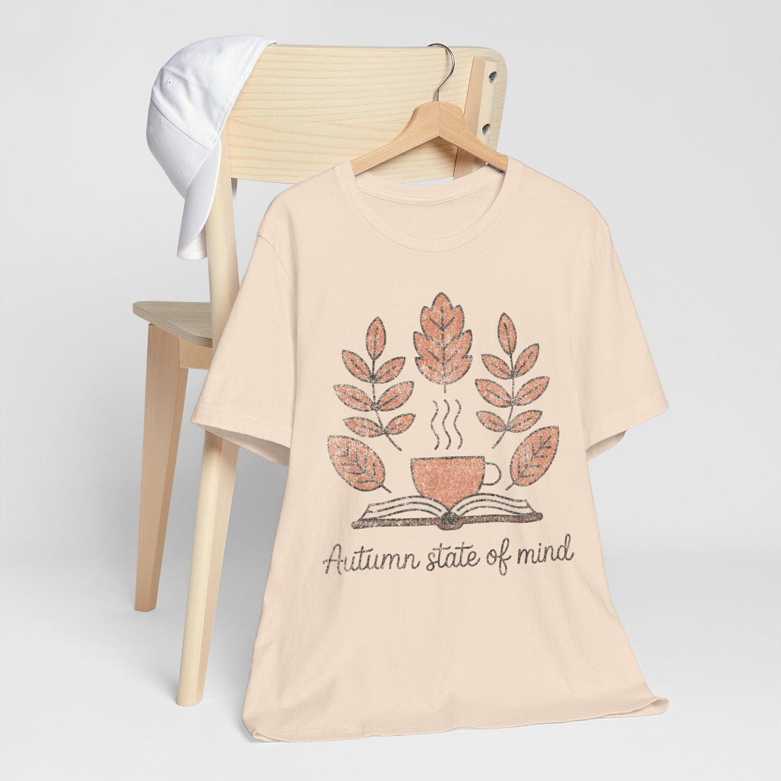 Autumn State of Mind Shirt, Cozy Fall Apparel, Coffee and Books, Sweater Weather Tee, Book Lover Gift, Cottagecore XL