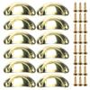12Pcs Shell Furniture Handles Cabinet Pulls Drawer Knobs Half Moon Kitchen Cupboard Wardrobe Door Handle Antique Hardware