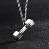 Car Accessories Creative Pendant Mini Dumbbell Metal Auto Rear View Mirror Decoration Hanging Pendant Interior Ornament Gifts