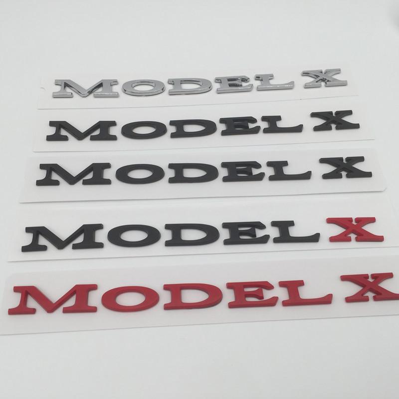 JLIZ2 1pcs 3D ABS for Tesla car Letter Front Hood Head Bonnet Emblem Rear Tail Trunk Sticker Badge Decal styling Accessories