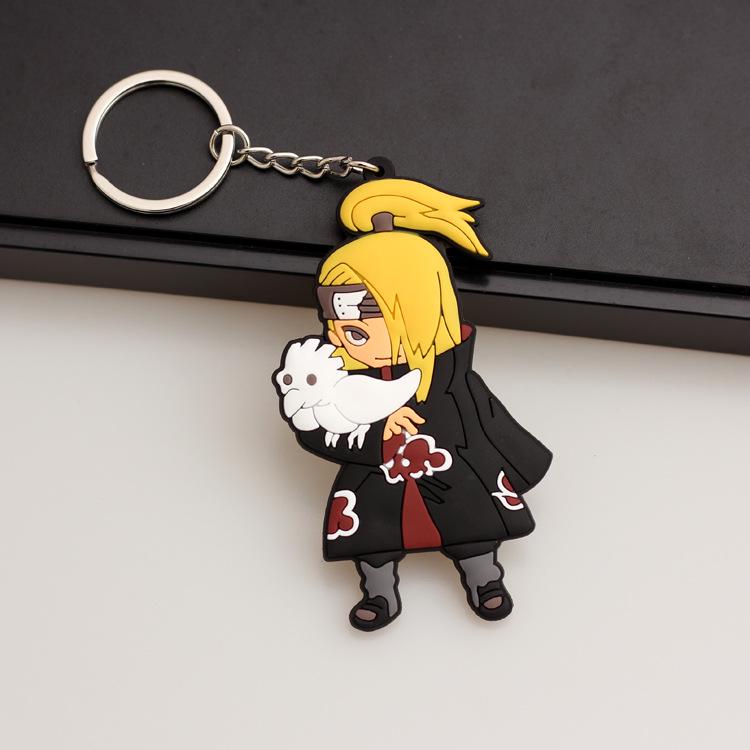 Double-Sided Naruto & Kakashi Soft Rubber Keychain Ornament