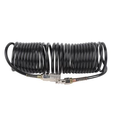 Spiral Air Hose 1/4 Inch ID 16.4ft Length PE Copper Non Tangling Anti Twisting Lightweight