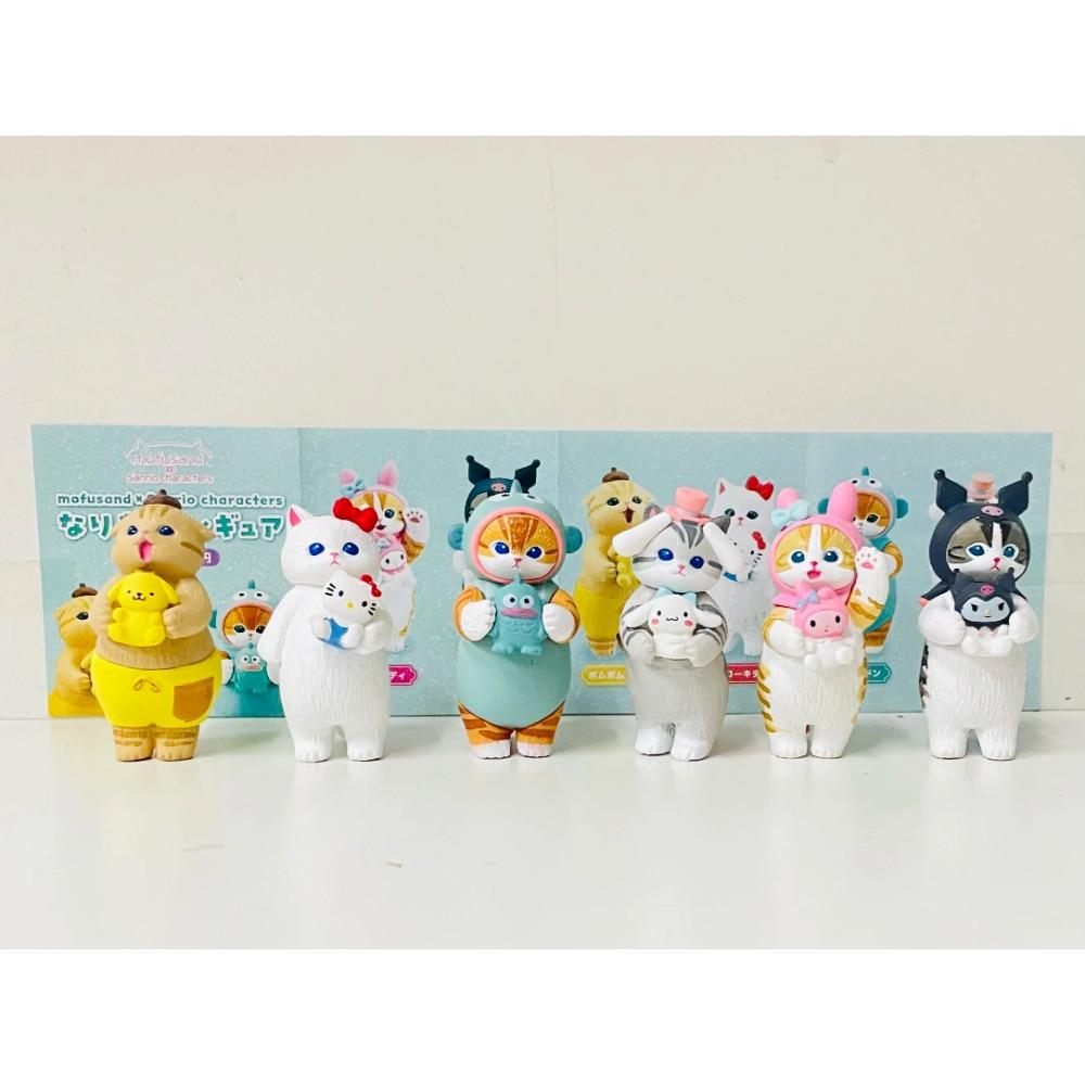 Mofusand X Sanrio Кошка-акула Косплей Sanrio Blind Box Kuromi Cinnamoroll Фигурки персонажей Игрушка Украшения Куклы Поклонники Детский подарок