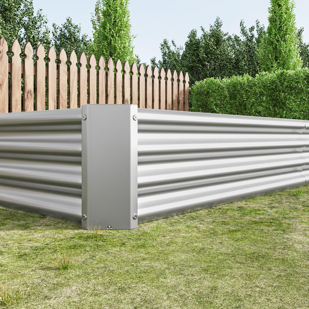 Raised Bed Metal Planter, Robust Sheet Steel, Rust Protection, Long Durability, Kit Without Bottom, Ideal for Vegetables, Herbs & Flowers, Anthracite