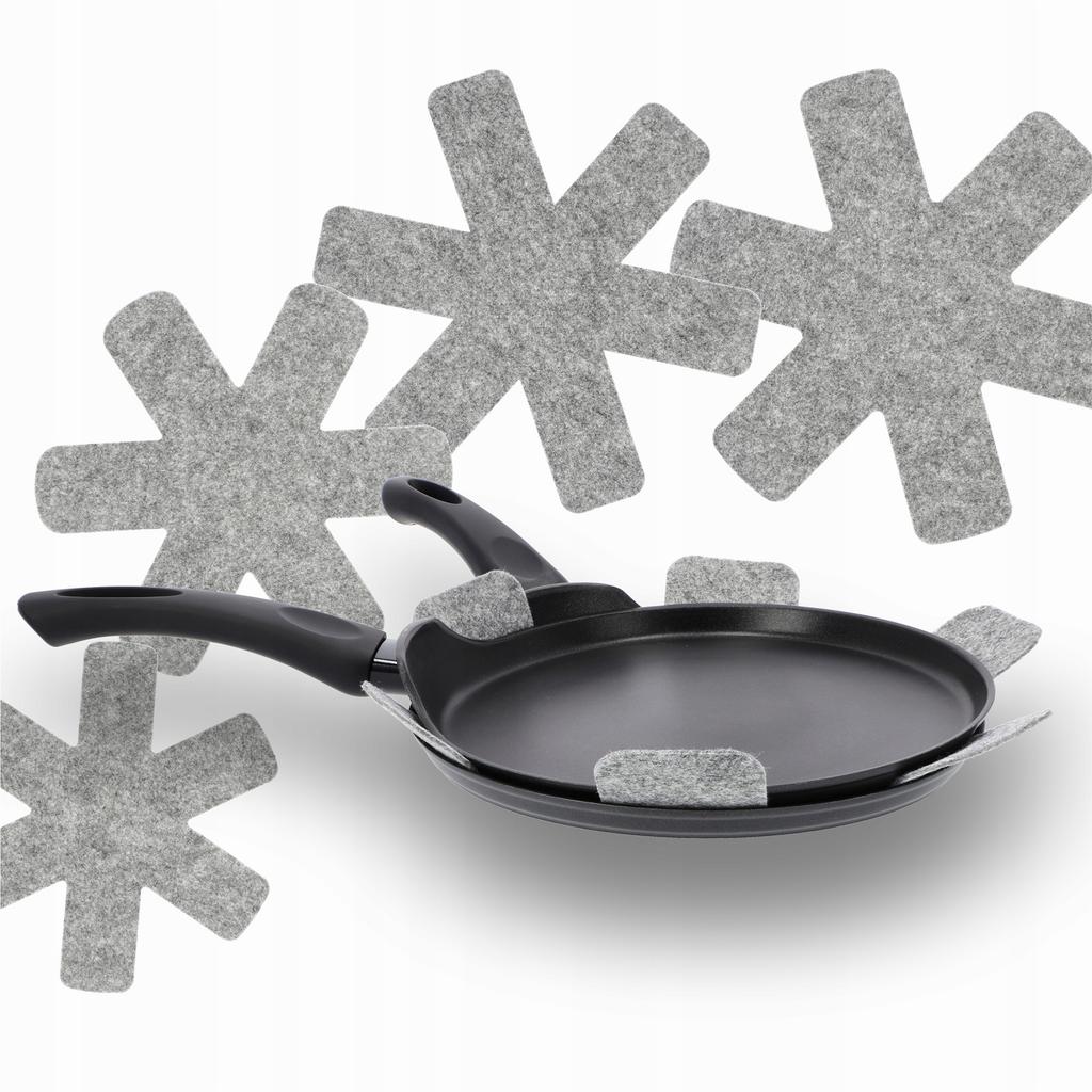 KADAX Przekładki Do Patelni Garnków Komplet 4 szt szare