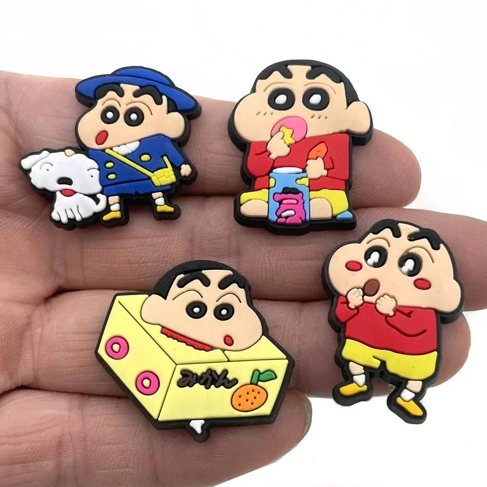 Crayon Shin-chan Sneaker Buckle Animation Derivatives Sandals Buckle Decorations Anime Cartoon Buckle for Bag Shoe Charm Croc