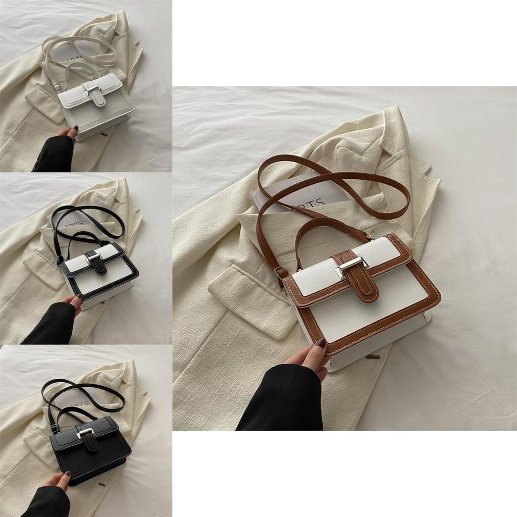 Chic Retro Women's Tote Bag In Classic Black White Brown And Khaki For Everyday Fashion