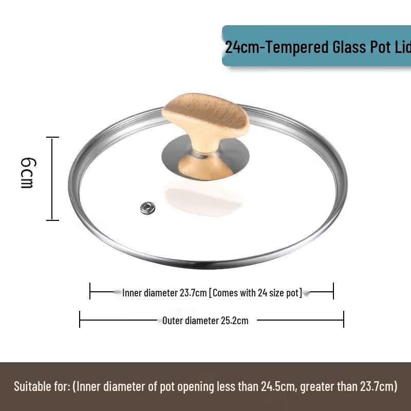 Qīwēi Universal Glass Stainless Steel Steamer Pot Lid