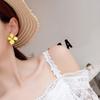 2Pcs Women Earrings Flower Shape Anti Rust Alloy Ear Studs Earrings Jewelry for Party