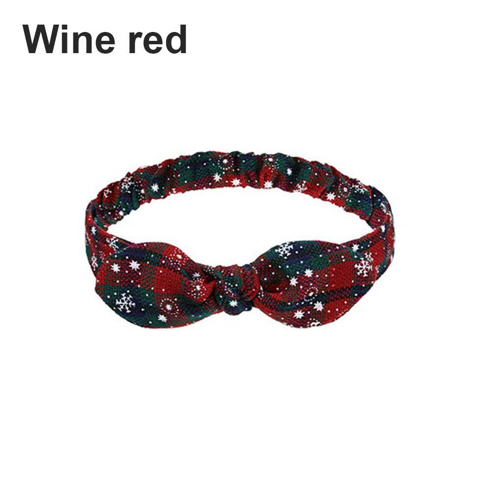 Decorations Navidad Decor Bowknot Snowflake Xmas Garland Christmas Grid Headband New Year Gift
