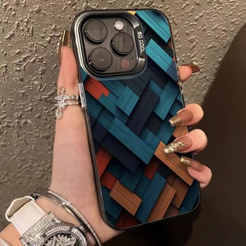 Multi-Colored Wooden Block iPhone Cases for iPhone 13 to 17 Pro Max - Creative, Unique Design