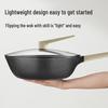 COOKER KING Titanium Ceramic Non-stick Flat Bottom Wok, 32cm