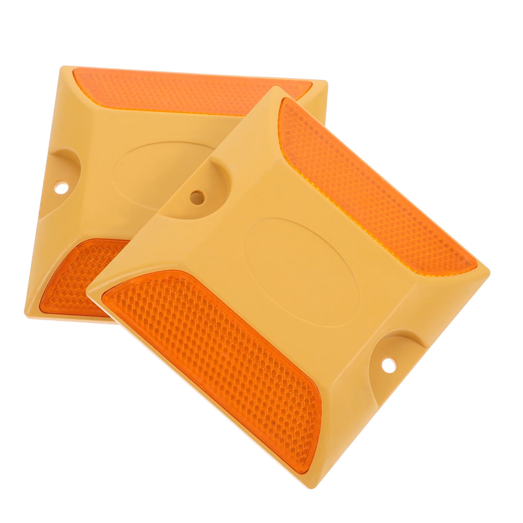 

TOKIDNY 2pcs Reflective Plastic Road Sign Reflector Driveway Road Tack Road Emergency Reflector Fiberglass 9.50X9.50X2.00CM жёлтый