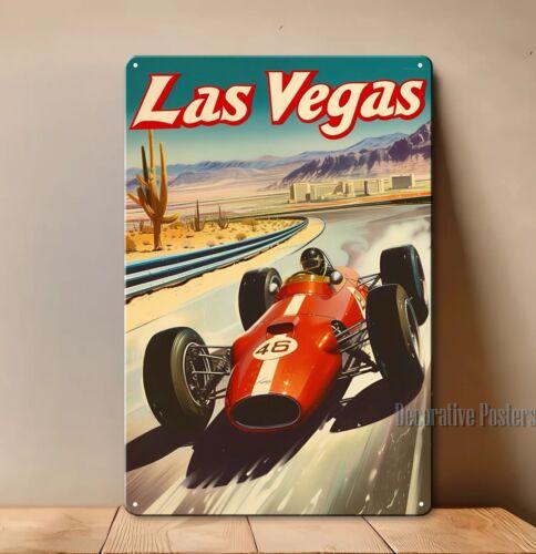 Las Vegas Race Retro Metal Poster Collectable Tin Sign Size aluminum 20x30cm