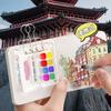 Portable Watercolor Sketch Set: Mini Paint Box, Storage Bag & Travel Journal