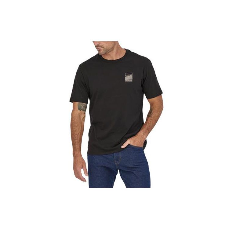 Patagonia Alpine Icon Logo Ribbed Crew Neck Casual Printed Short Sleeve T-Shirt Men T-Shirts 37400