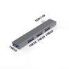 Right Angle Aluminum Alloy Type C USB 3.0 Four-Port Hub