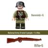 Compatible Lego WWII Military Minifigures: US Army Soldiers with Weapons - Educational Assembly Toys for Boys