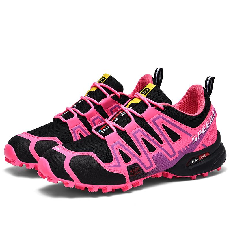 

35-41 Женская обувь для хайкинга Уличная обувь для скалолазания Нескользящие кроссовки Обувь для путешествий 35 розовый