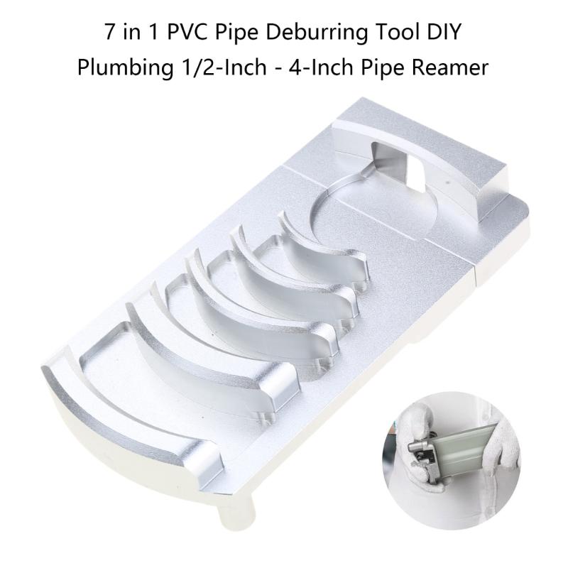 Deburring Tool for PVC Pipe Plumbing Tool Professional Pipe Deburring Tool Pipe Burring 7 In 1 Pipe PVC Chamfer Tool