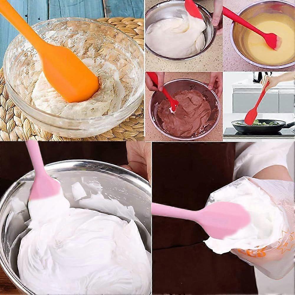 Kitchen Spatula Set, Silicone Dough Scraper, Heat Resistant Stainless Steel Core, Silicone