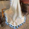 Finished Crochet Flower Rose Bouquet Blanket Handmade Romantic Knitted Rose Floral Bed Throw Blankets Birthday Wedding Gifts