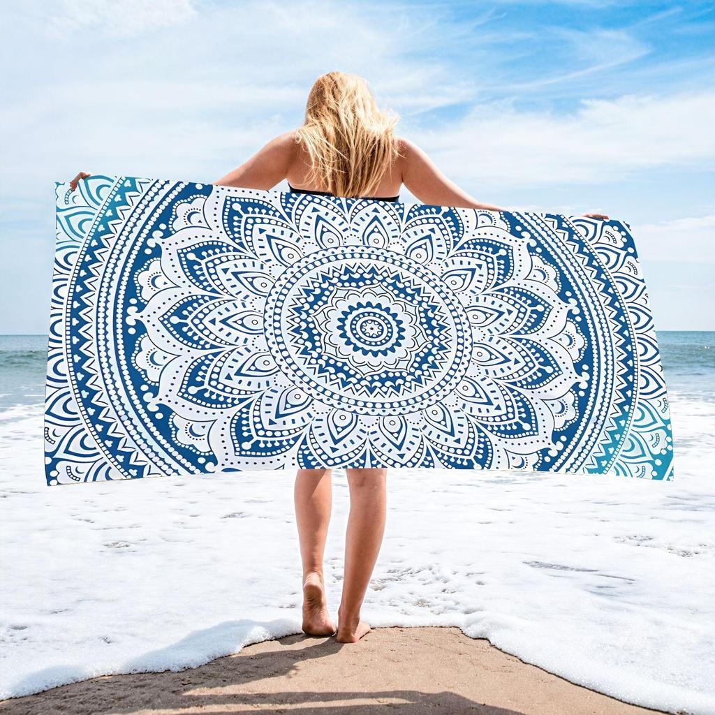 70x140 Microfiber Custom Printed Beach Towel - Absorbent & In Stock