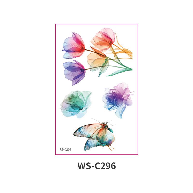 Aquarell Blumen Temporäre Tattoos: Wasserfest, Schweißfest, Langanhaltend für Fotografie, Handgelenke, Knöchel