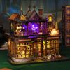 DIY Wooden Magic House Casa Doll Houses Miniature Building Kit Dollhouse with Furniture Led Lights Birthday Gifts