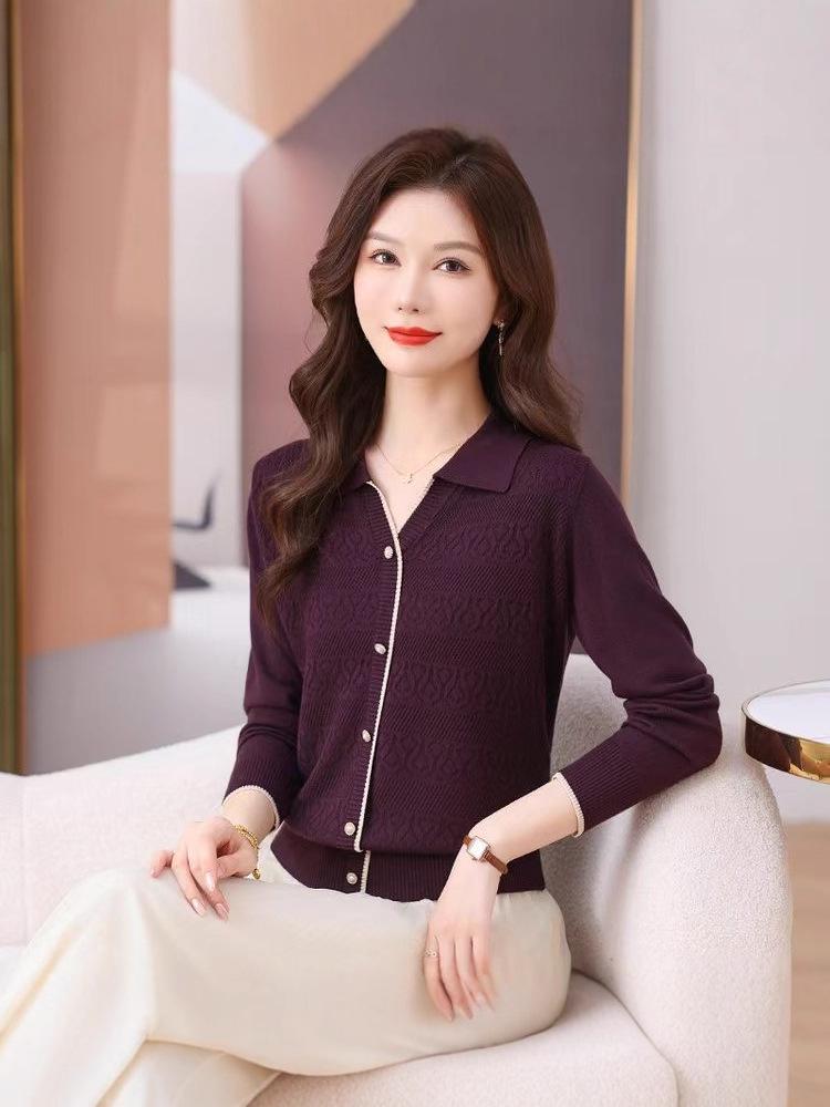 Women's Fashionable V-Neck Woolen Sweater - Slimming, Versatile, Beautiful Autumn Top