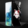 Szklane etui do Samsung Galaxy S21 S20 Ultra S10 Plus Lite S20fe 5g S10e S9 S8 zderzak Shell pokrywa Funda Anime Demon Slayer kolor