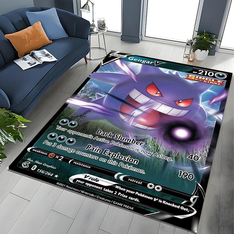 Gengar Pokémon kortų plotas kilimas svetainei namų dekoras sofos stalo vaikiškas kilimėlis neslystantis kėdės poilsio zonos grindų žaidimų kilimėlis Potdemiel