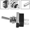 Black+Silver Silver Contacts Rocker Switch ON/OFF 12V Light Metal 10A Car Dash Duty For 12.5mm Round Hole Heavy