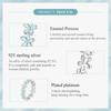 WOSTU 925 Sterling Silver Small Blue Wreath Finger Ring Enamel Flower Ring for Women Valentine's Day Gift Romantic Fine Jewelry