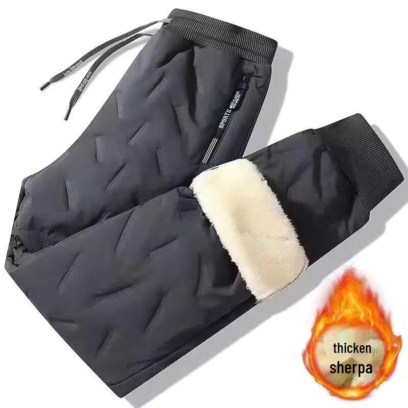 Herren Winter Lammwolle Samt gefüttert Baumwolljacke & Mantel Set