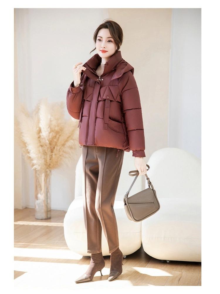 Women’s Short Hooded Windproof Thicken Warm Winter Jacket