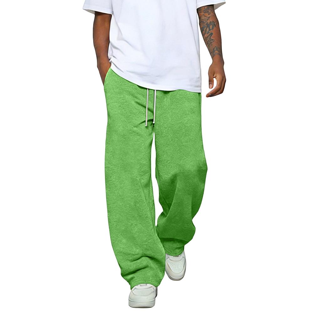 Men's Color Loose Wide Leg Sweatpants Men's Casual Fashion Sweatpants